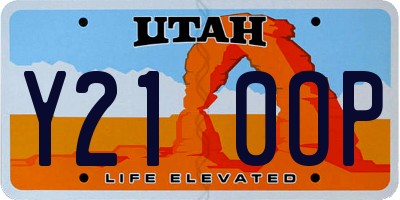 UT license plate Y210OP