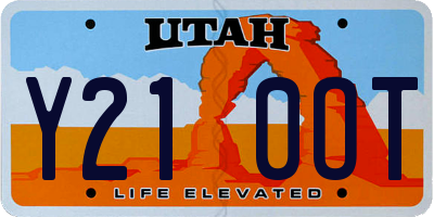 UT license plate Y210OT