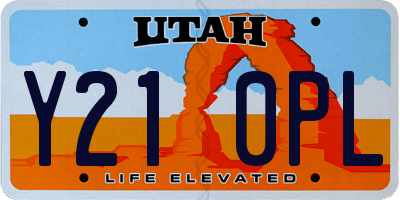 UT license plate Y210PL