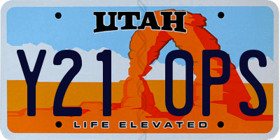 UT license plate Y210PS