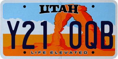 UT license plate Y210QB