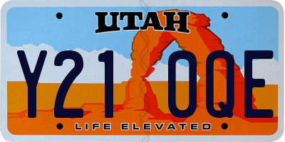 UT license plate Y210QE