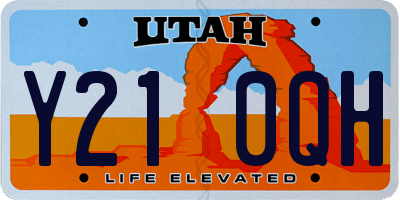 UT license plate Y210QH