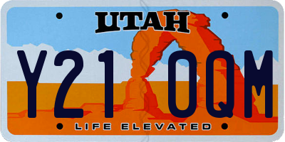 UT license plate Y210QM