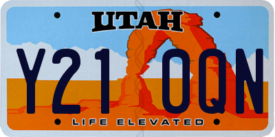 UT license plate Y210QN