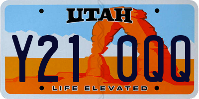UT license plate Y210QQ