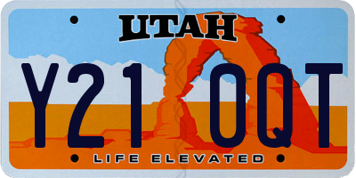 UT license plate Y210QT