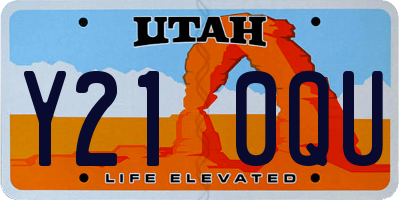 UT license plate Y210QU