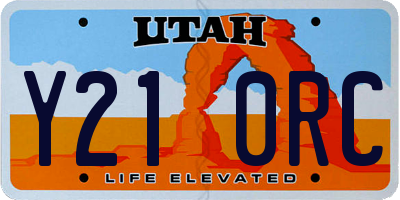 UT license plate Y210RC