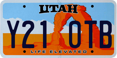 UT license plate Y210TB