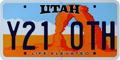 UT license plate Y210TH