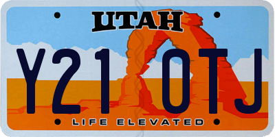 UT license plate Y210TJ