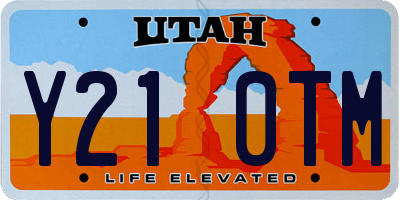 UT license plate Y210TM
