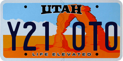 UT license plate Y210TO