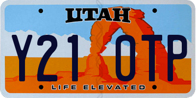 UT license plate Y210TP