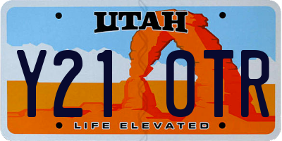 UT license plate Y210TR