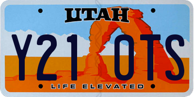 UT license plate Y210TS