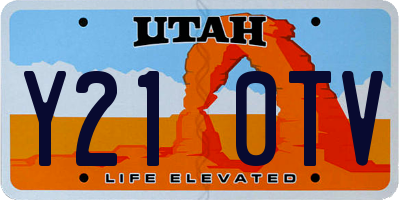 UT license plate Y210TV