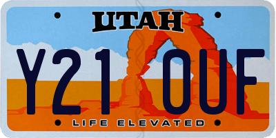 UT license plate Y210UF
