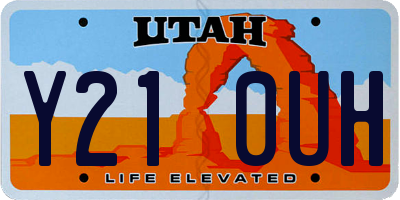 UT license plate Y210UH
