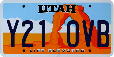 UT license plate Y210VB
