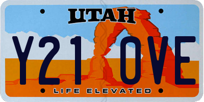 UT license plate Y210VE