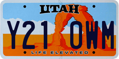 UT license plate Y210WM