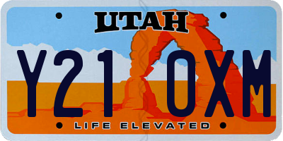 UT license plate Y210XM
