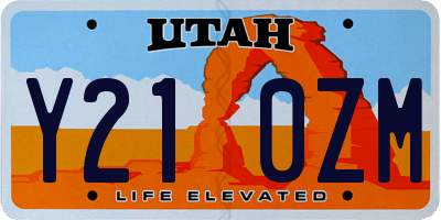 UT license plate Y210ZM