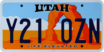 UT license plate Y210ZN