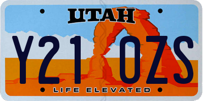 UT license plate Y210ZS