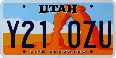 UT license plate Y210ZU