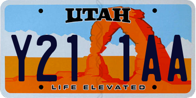 UT license plate Y211AA