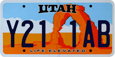 UT license plate Y211AB