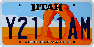 UT license plate Y211AM
