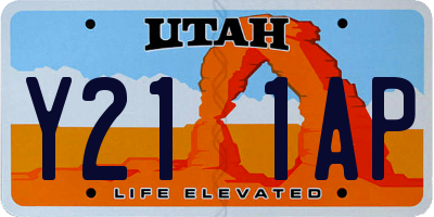 UT license plate Y211AP