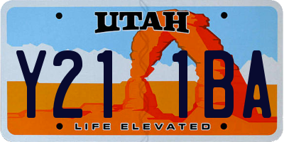 UT license plate Y211BA