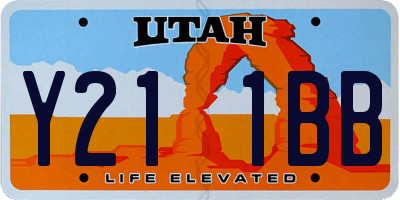UT license plate Y211BB