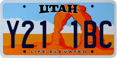 UT license plate Y211BC