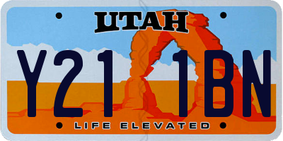 UT license plate Y211BN
