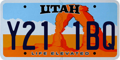 UT license plate Y211BQ
