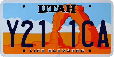 UT license plate Y211CA