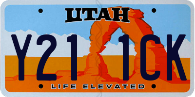 UT license plate Y211CK