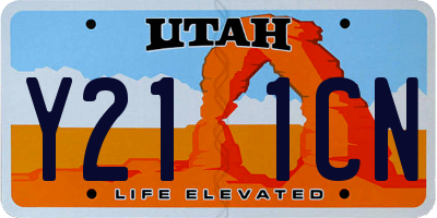 UT license plate Y211CN