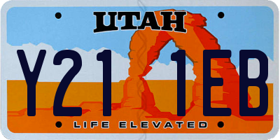 UT license plate Y211EB