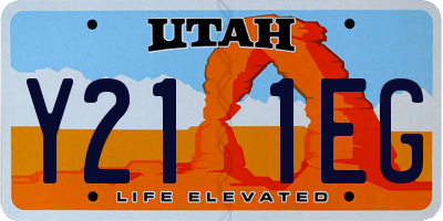 UT license plate Y211EG