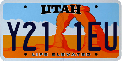 UT license plate Y211EU