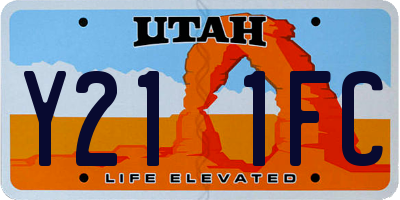 UT license plate Y211FC
