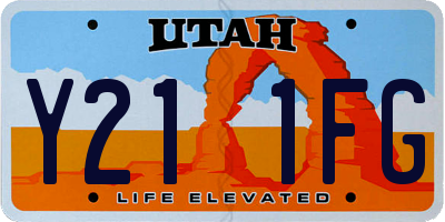 UT license plate Y211FG