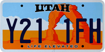 UT license plate Y211FH